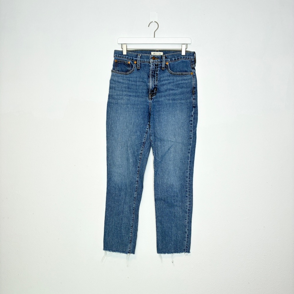 Madewell Straight Leg Jeans in Medium Blue